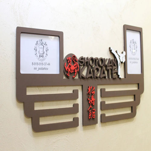 طرح مدال شوتوکان کاراته آویز مدال برای برش لیزری - shotokan karate medal display hanger for laser cut ve - برای دستگاه CNC چوب و لیزر (سی ان سی)