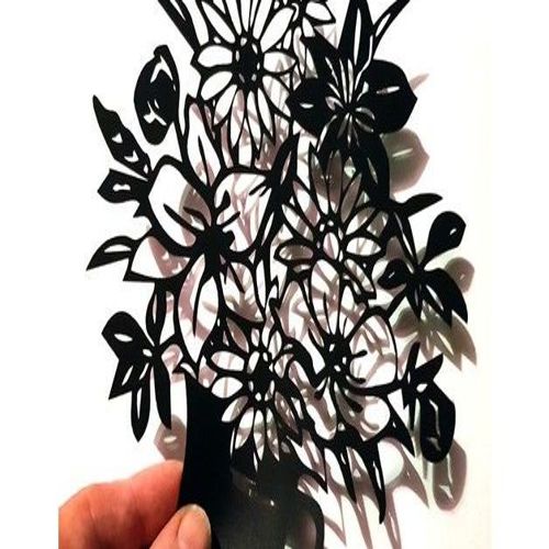 طرح دسته گل سیلوئت گل - silhouette flower bouquet - برای دستگاه CNC چوب و لیزر (سی ان سی)