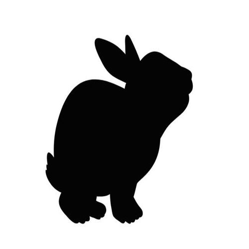 طرح سیلوئت یک خرگوش حیوان اهلی ژست - silhouette of a rabbit domestic animal pose ve - برای دستگاه CNC چوب و لیزر (سی ان سی)