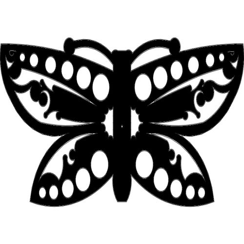 طرح شبح پروانه - silhouette of butterfly - برای دستگاه CNC چوب و لیزر (سی ان سی)