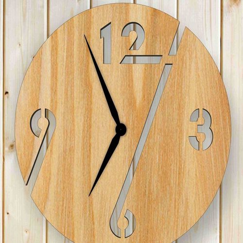 طرح ساعت دیواری ساده لیزری cnc روتر - simple wall clock laser cnc router cut - برای دستگاه CNC چوب و لیزر (سی ان سی)