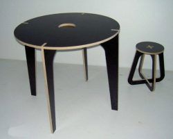 طرح میز و صندلی‌های چوبی ساده برای برش لیزری cnc نیاز به پرداخت - simple wooden tables and chairs for laser cut cnc - برای دستگاه CNC چوب و لیزر (سی ان سی)