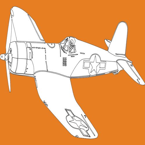 طرح هواپیمای تک نفره سرنشین - single seater plane - برای دستگاه CNC چوب و لیزر (سی ان سی)