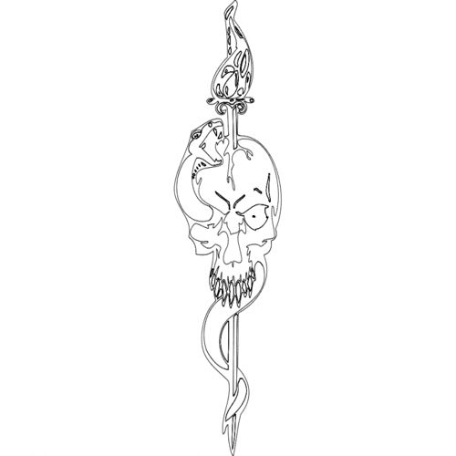 طرح جمجمه - skull 081 - برای دستگاه CNC چوب و لیزر (سی ان سی)
