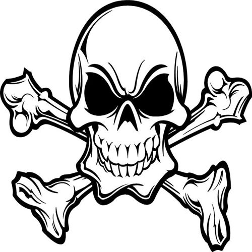 طرح جمجمه - skull 666 - برای دستگاه CNC چوب و لیزر (سی ان سی)
