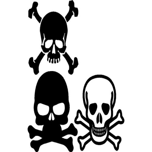 طرح جمجمه و استخوان ضربدری - skull and crossbone - برای دستگاه CNC چوب و لیزر (سی ان سی)