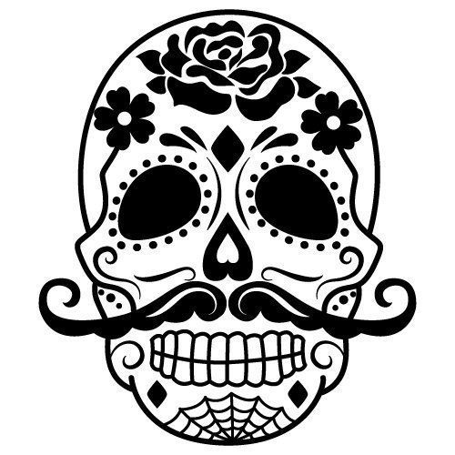طرح روز مرگ اسکلت هالووین اسکلت - skull day of the dead halloween - برای دستگاه CNC چوب و لیزر (سی ان سی)