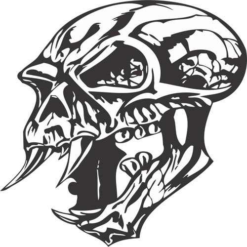 طرح برش اسکلت فایل - skulls cut file - برای دستگاه CNC چوب و لیزر (سی ان سی)
