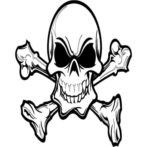 طرح جزئیات شبح جمجمه فایل - skull silhouette details - برای دستگاه CNC چوب و لیزر (سی ان سی)