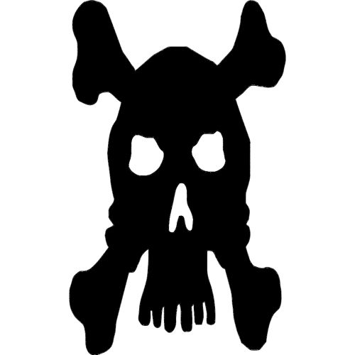 طرح جمجمه شبح - skull silhouette - برای دستگاه CNC چوب و لیزر (سی ان سی)