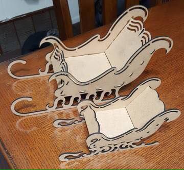 طرح سورتمه لیزر - sleigh laser cut - برای دستگاه CNC چوب و لیزر (سی ان سی)