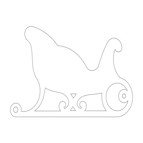 طرح هنر سورتمه‌سواری طناب - sleigh line art - برای دستگاه CNC چوب و لیزر (سی ان سی)