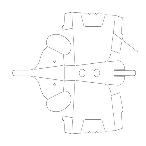 طرح slon elephant - slon elephant - برای دستگاه CNC چوب و لیزر (سی ان سی)