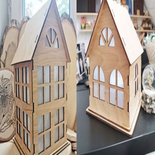 طرح خانه‌های کوچک ساده میلی‌متری برای برش لیزری - small houses simple 4mm for laser cut - برای دستگاه CNC چوب و لیزر (سی ان سی)