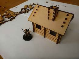 طرح کلبه چوبی کوچک کلبه - small log cabin - برای دستگاه CNC چوب و لیزر (سی ان سی)