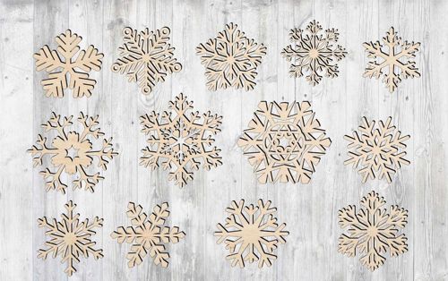 طرح برش دانه برف برش لیزری - snowflake cut out laser cut ve - برای دستگاه CNC چوب و لیزر (سی ان سی)