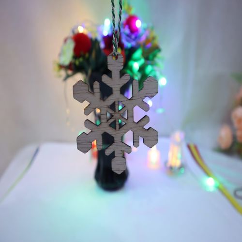 طرح تزیین دانه برف کریسمس دکور لیزری - snowflake ornament christmas decor laser cut ve - برای دستگاه CNC چوب و لیزر (سی ان سی)