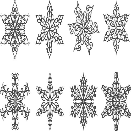 طرح برف دانه مجموعه - snowflake set ve - برای دستگاه CNC چوب و لیزر (سی ان سی)