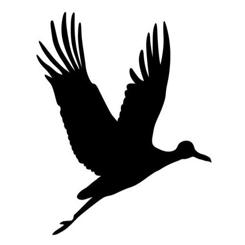 طرح پرنده در حال پرواز سایه - soaring bird silhouette - برای دستگاه CNC چوب و لیزر (سی ان سی)