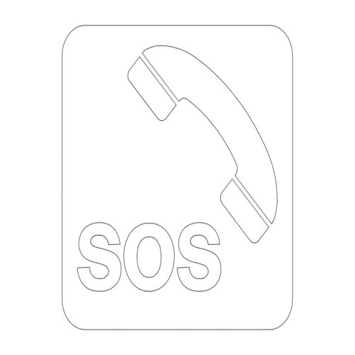 طرح تابلو کمک و گیشه تلفن در بزرگراه تلفن - sos sign and phone box on highway - برای دستگاه CNC چوب و لیزر (سی ان سی)