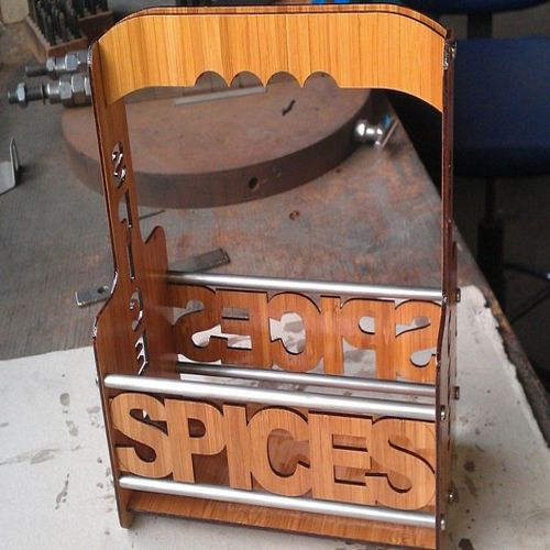 طرح جعبه ادویه با دسته برای برش لیزری - spice caddy with handle for laser cutting ve - برای دستگاه CNC چوب و لیزر (سی ان سی)