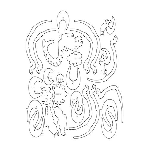 طرح عنکبوت پازل - spider puzzle - برای دستگاه CNC چوب و لیزر (سی ان سی)