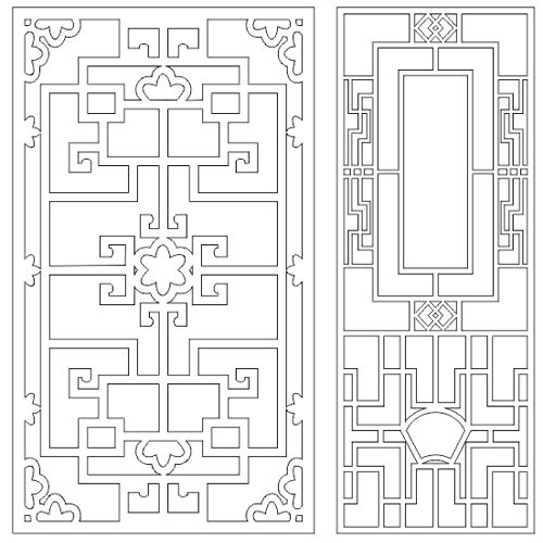 طرح الگوی قلاب مربعی برای برش لیزر cnc - square hook pattern for laser cut cnc - برای دستگاه CNC چوب و لیزر (سی ان سی)