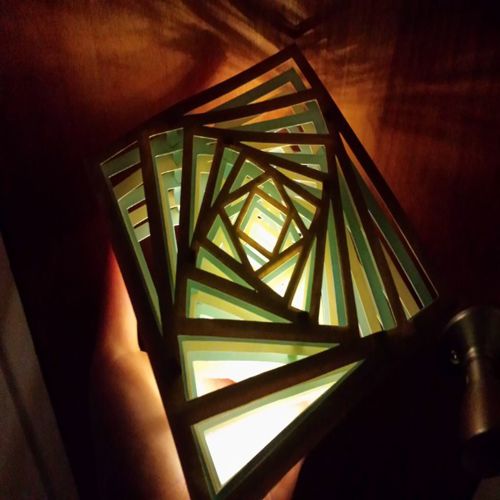 طرح مربع نور لامپ - squares light lamp ve - برای دستگاه CNC چوب و لیزر (سی ان سی)