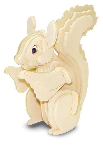 طرح سنجاب سه بعدی پازل - squirrel 3d puzzle - برای دستگاه CNC چوب و لیزر (سی ان سی)