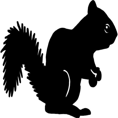 طرح سنجاب سیلوئت - squirrel silhouette - برای دستگاه CNC چوب و لیزر (سی ان سی)