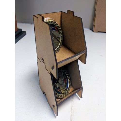 طرح جعبه اینچی قابل جمع شدن برای برش لیزری - stackable box 3 inch for laser cut ve - برای دستگاه CNC چوب و لیزر (سی ان سی)