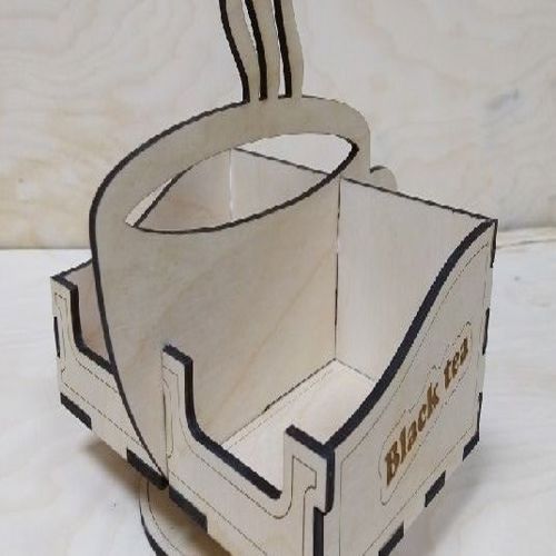 طرح پایه برای چای کیسه‌ای برای برش لیزری - stand for tea bags for laser cutting - برای دستگاه CNC چوب و لیزر (سی ان سی)