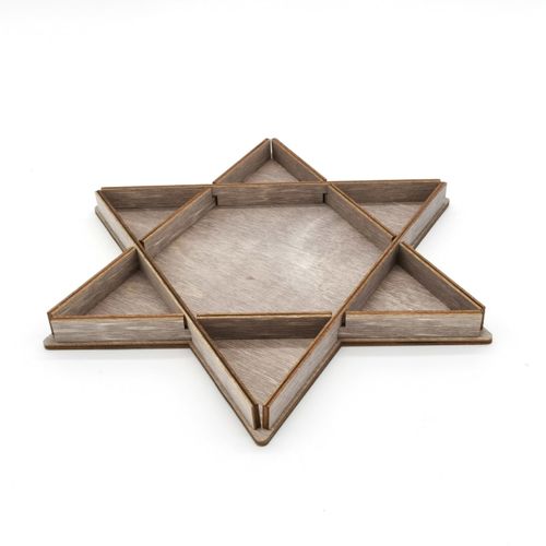 طرح جعبه ستاره شکل برای برش لیزری - star shaped box for laser cut ve - برای دستگاه CNC چوب و لیزر (سی ان سی)