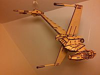 طرح برش لیزری بال بی جنگ ستارگان - star wars b wing laser cut design template - برای دستگاه CNC چوب و لیزر (سی ان سی)