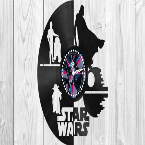 طرح ساعت جنگ ستارگان دارث ویدر یودا برای لیزر کات وی - star wars clock plans darth vader yoda for laser cut ve - برای دستگاه CNC چوب و لیزر (سی ان سی)