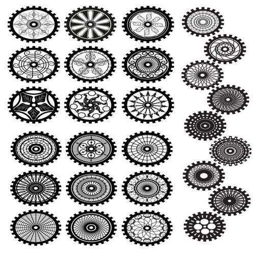 طرح steampunk gears - steampunk gears ve - برای دستگاه CNC چوب و لیزر (سی ان سی)