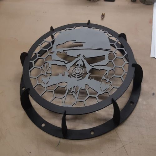 طرح ماسک استیم پانک کباب گریل برای برش لیزری - steampunk mask bbq grill for laser cut - برای دستگاه CNC چوب و لیزر (سی ان سی)