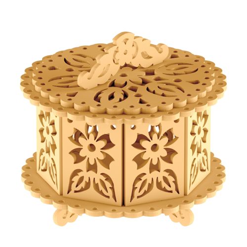 طرح سبد نگهداری گرد shk0006 - storage basket round shk0006 - برای دستگاه CNC چوب و لیزر (سی ان سی)