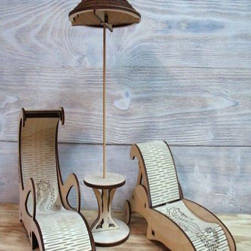 طرح تخت‌های آفتابگیر مخصوص برش لیزری - sunbeds for laser cut - برای دستگاه CNC چوب و لیزر (سی ان سی)