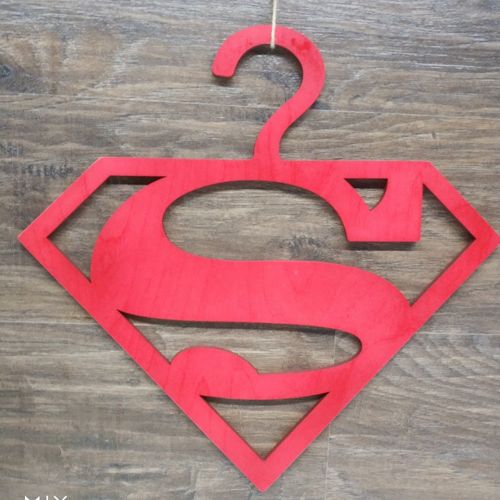 طرح آویز لباس سوپرمن برای برش لیزری - superman clothing hanger for laser cut ve - برای دستگاه CNC چوب و لیزر (سی ان سی)