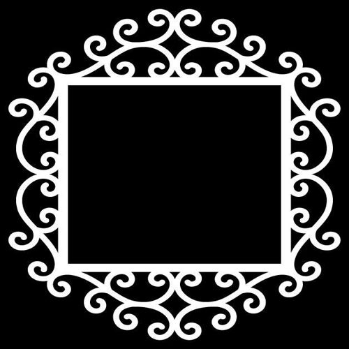 طرح قاب چرخشی توسط پرنده پرنده - swirly frame 3 by bird - برای دستگاه CNC چوب و لیزر (سی ان سی)
