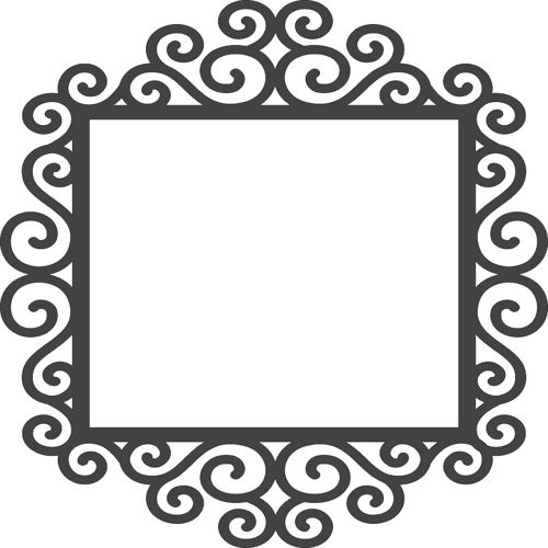 طرح swirly frame - swirly frame - برای دستگاه CNC چوب و لیزر (سی ان سی)