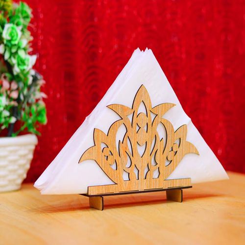 طرح قالب جای دستمال ایستاده روی میز میلی متری لیزر - tabletop standing napkin holder template 3mm laser cutting - برای دستگاه CNC چوب و لیزر (سی ان سی)