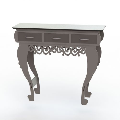 طرح میز با سه کشو - table with three drawers - برای دستگاه CNC چوب و لیزر (سی ان سی)