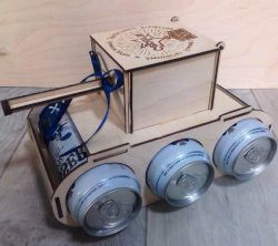 طرح مخزن نگهدارنده نوشیدنی برای برش لیزری - tank beer holder for laser cut - برای دستگاه CNC چوب و لیزر (سی ان سی)