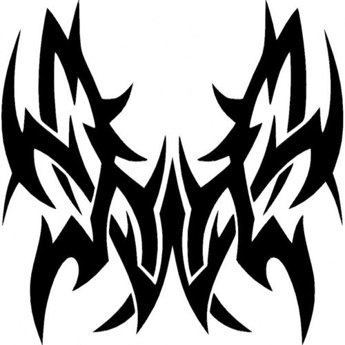 طرح پروانه قبیله‌ای خالکوبی - tattoo tribal butterfly design - برای دستگاه CNC چوب و لیزر (سی ان سی)