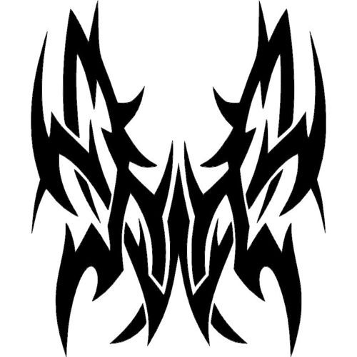 طرح خالکوبی قبیله‌ای پروانه وکتور - tattoo tribal butterfly vector - برای دستگاه CNC چوب و لیزر (سی ان سی)