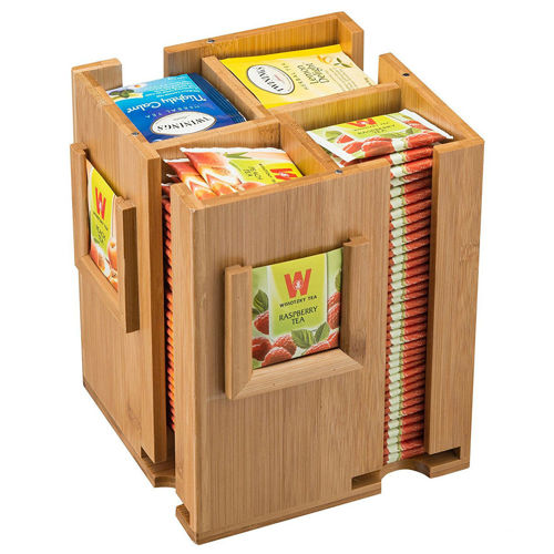 طرح جعبه چای نگهدارنده کیسه شکر سازماندهنده - tea box storage sugar bag organizer ve - برای دستگاه CNC چوب و لیزر (سی ان سی)