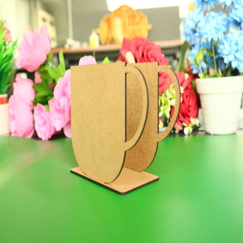 طرح جا دستی عمودی لیوان چای لیزری - tea cup vertical napkin holder laser cutting - برای دستگاه CNC چوب و لیزر (سی ان سی)