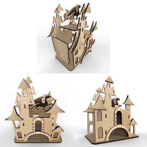 طرح قلعه چایخانه برای برش لیزری - tea house castle layout for laser cutting - برای دستگاه CNC چوب و لیزر (سی ان سی)